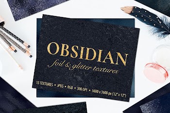 Dark Metallic Textures - 15 Foil & Glitter Digital Papers