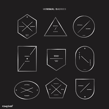 Dark minimal badge set | Free stock vector - 553512
