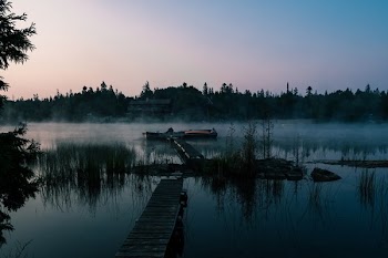 Dark Misty Lake
