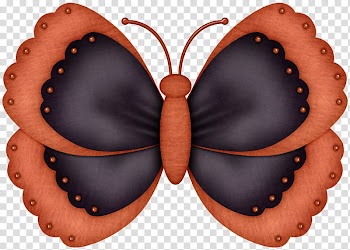 Dark Orange and Dark Purple Butterfly FREE Graphic transparent background PNG clipart
