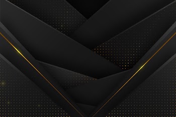 Dark paper layers background with golden details Free Vector