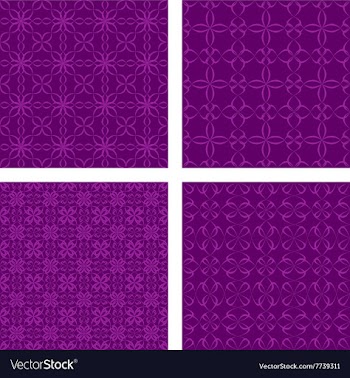 Dark purple seamless pattern background set vector image