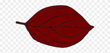 Dark Red Oval Leaf Clip Art - Dark Red Oval Leaf Clip Art
