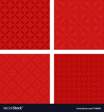Dark red seamless pattern background set vector image