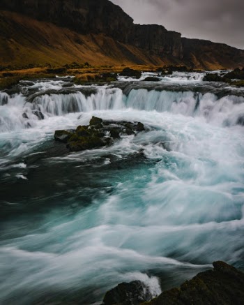 Dark skies over an unnamed set of cascades just off the ring road in Iceland.