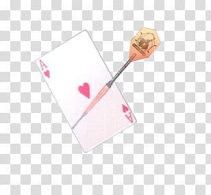 Dart and ace of heart card transparent background PNG clipart