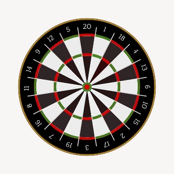 Dartboard clipart, entertainment illustration. Free | Free Photo - rawpixel