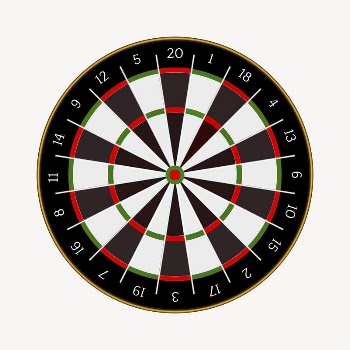 Dartboard clipart, entertainment illustration vector. | Free Vector - rawpixel