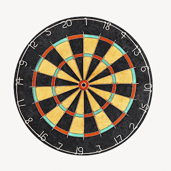 Dartboard collage element, toy design | Free PSD - rawpixel