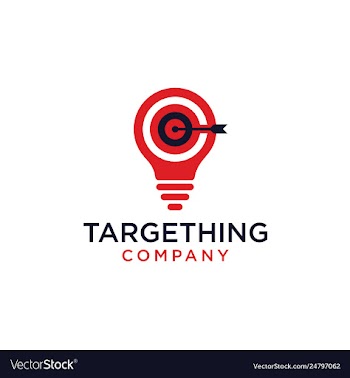Dartboard icon with bulb logo design vector image