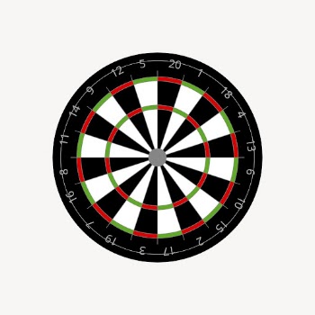 Dartboard sticker, entertainment illustration vector. | Free Vector - rawpixel