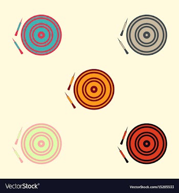 Darts and dartboard collection vector image