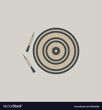 Darts and dartboard vector image