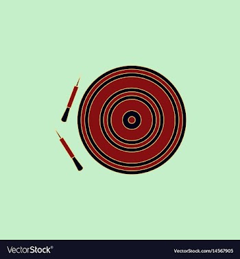 Darts and dartboard vector image