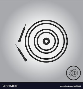 Darts and dartboard vector image