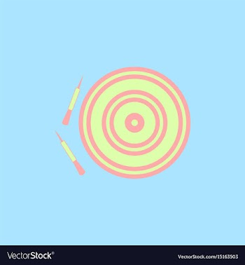 Darts and dartboard vector image