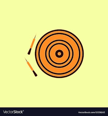 Darts and dartboard vector image