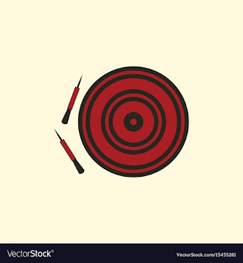 Darts and dartboard vector image