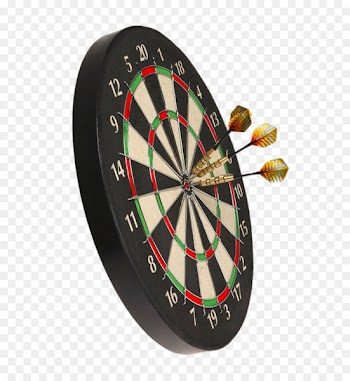Darts Arrow Bullseye Game - Black Dart Board 