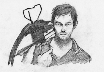 Daryl Dixon Drawing, Pencil, Sketch, Colorful, Realistic Art ...