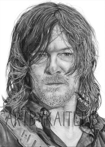Daryl Dixon Sketch at PaintingValley.com | Explore collection of ...