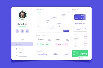 Dashboard user panel template Free Vector