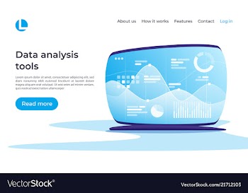  					Data analysis research planning statistics vector image														