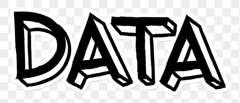 Data png word sticker typography, | Free PNG - rawpixel