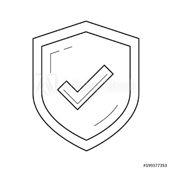 Data security vector line icon isolated on white background
