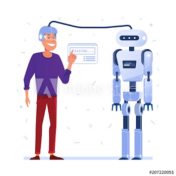 Data transfer from human brain to robot