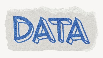 Data word, ripped paper typography | Free PSD - rawpixel