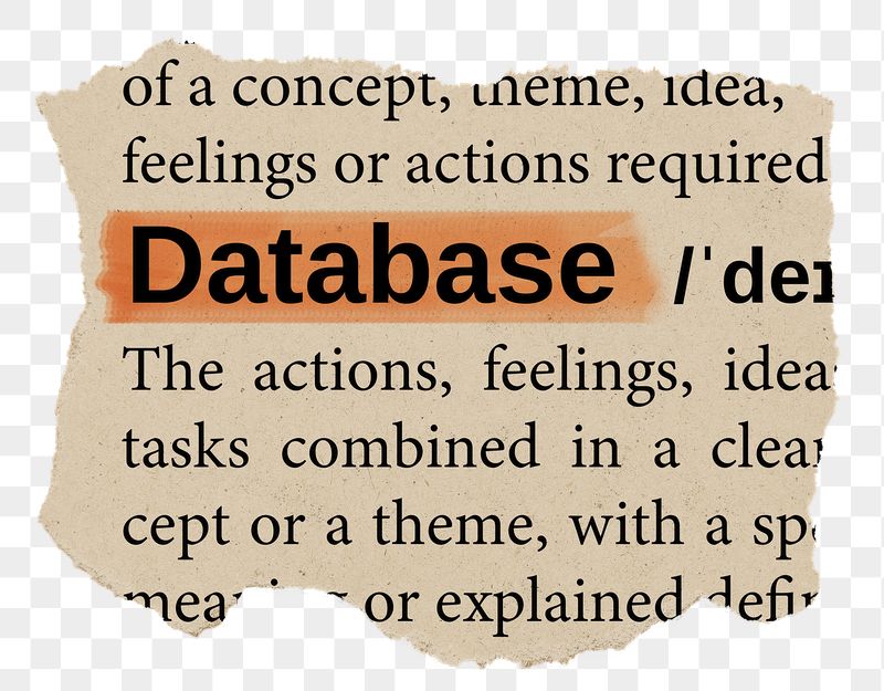 Database png word sticker, torn | Free PNG - rawpixel