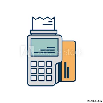 dataphone with voucher and credit card design