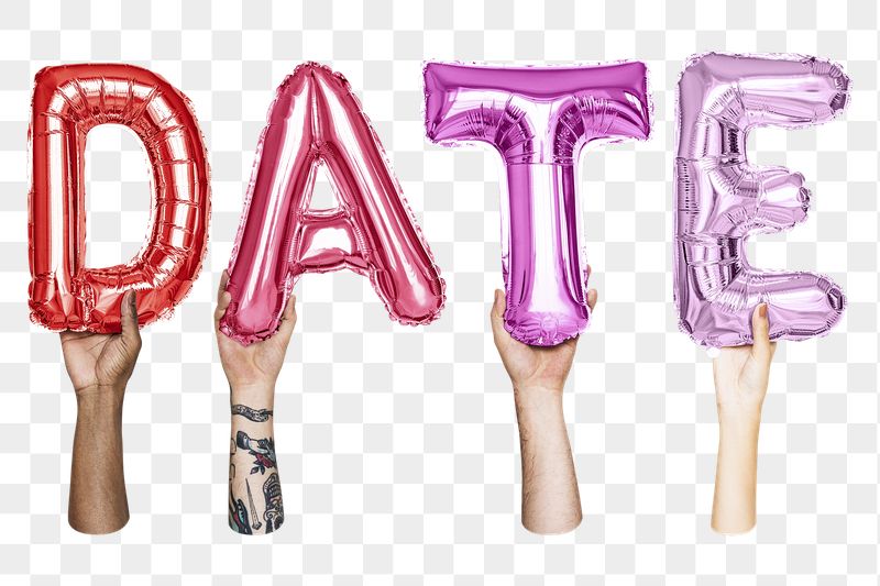 Date balloon png word sticker, | Free PNG - rawpixel