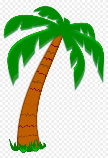 Date Palm Tree Clipart - Palm Tree Cartoon Drawing