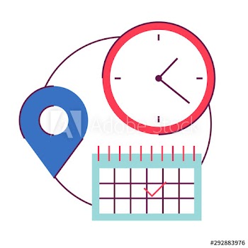 Date, time and place icon