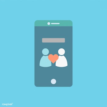Dating app graphic on the mobile phone | Free stock vector - 251166