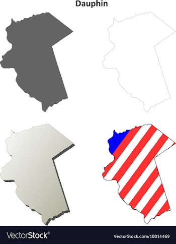 Dauphin Map Icon Set vector image