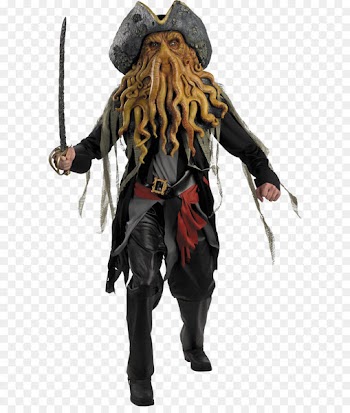 Davy Jones Jack Sparrow Captain Hook Piracy Costume - Pirate PNG 