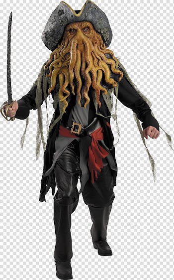 Davy Jones Jack Sparrow Captain Hook Piracy Costume, Pirate transparent background PNG clipart