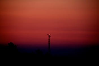 Dawn was breaking in beautiful red. It worth staying up all night long.