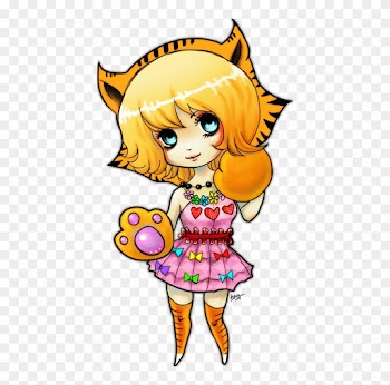 Day 260 By Unsolvedenigma - Tiger Girl Chibi Png