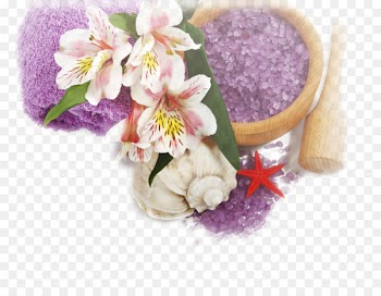 Day spa Flower Bath salts Wallpaper - Coarse salt 