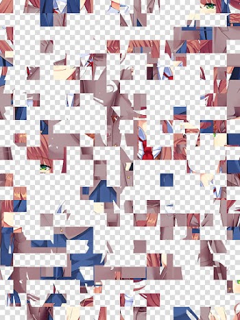 DDLC R All Character Sprites FREE TO USE, gray abstract illustration transparent background PNG clipart