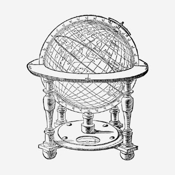 De Aertsche globe hand drawn | Free Photo - rawpixel