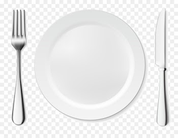 De Wolkenfabriek Groninger Gezinsbode Beijum Plate - Dish knife and fork vector 