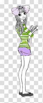 De, woman holding papers anime illustration transparent background PNG clipart