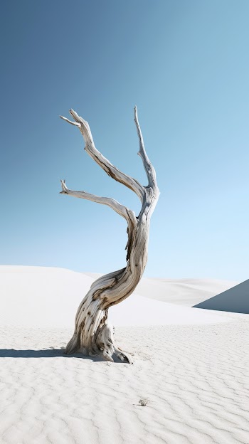dead tree on desert
