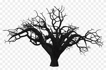 Dead Trees Black And White Silhouette Download - Lg Leon Wallet Case - Tree Skull