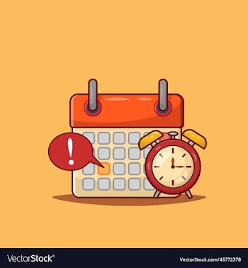 deadline calendar with alarm clock